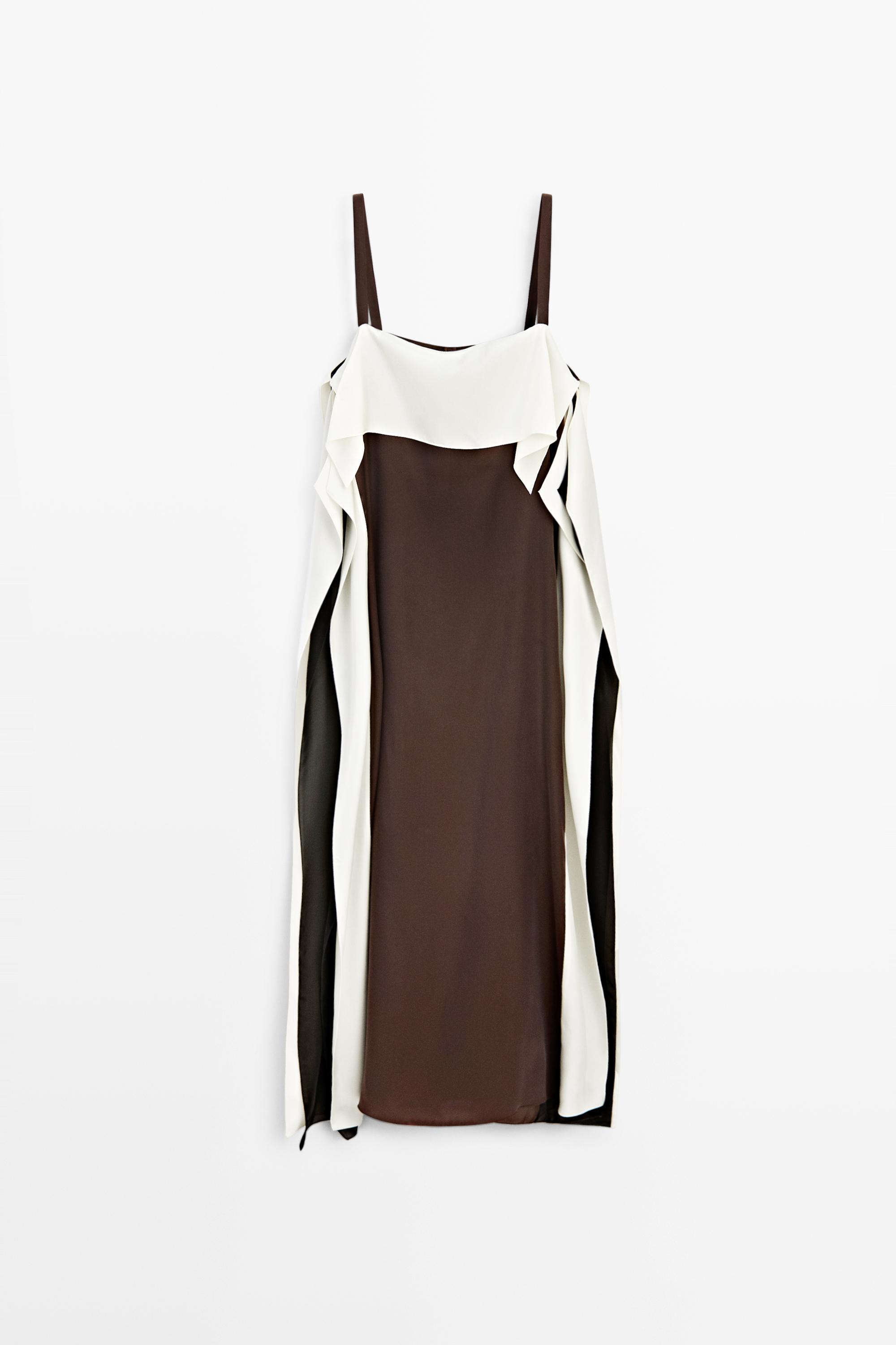 Robe midi fluide combinée